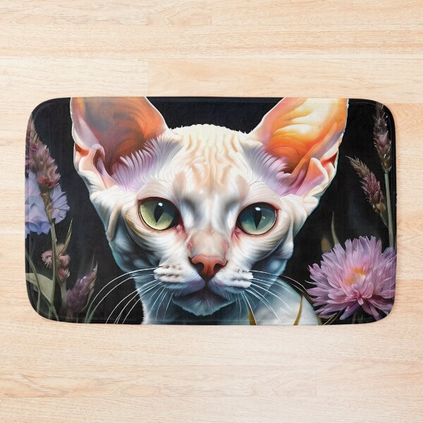 Item preview, Devon Rex Cat Flowers Grass  designed and sold by Previsionart.