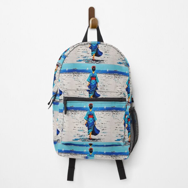 Item preview, Modern Geisha on the beach coast with stone designed and sold by Coolparrotgirl.