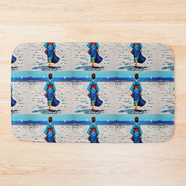 Item preview, Modern Geisha on the beach coast with stone designed and sold by Coolparrotgirl.