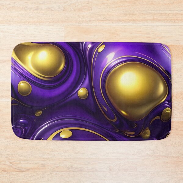 Item preview, Abstract Gold And Purple Fluid Pattern designed and sold by TheArtOfPat.