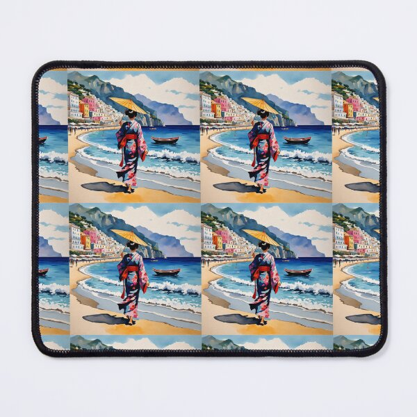 Item preview,  Geisha in Italy Amalfi coast on the beach  designed and sold by Coolparrotgirl.