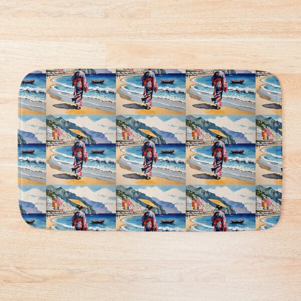 Item preview,  Geisha in Italy Amalfi coast on the beach  designed and sold by Coolparrotgirl.