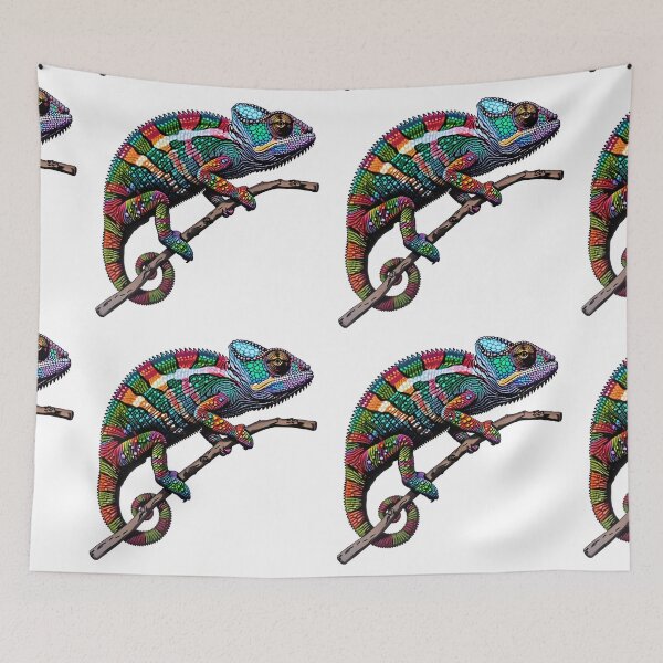 Item preview, Panther chameleon clings to a branch, bright and beautiful colors. #9 designed and sold by kizenya.