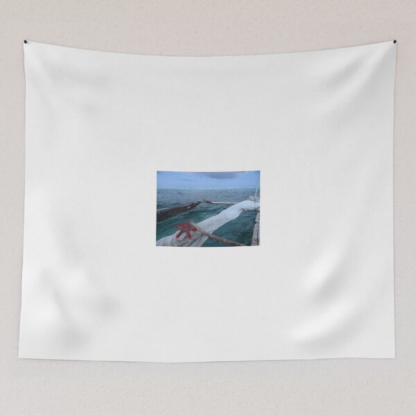 Item preview, Lone Red Starfish on a wooden dhow 2 designed and sold by exploramum.