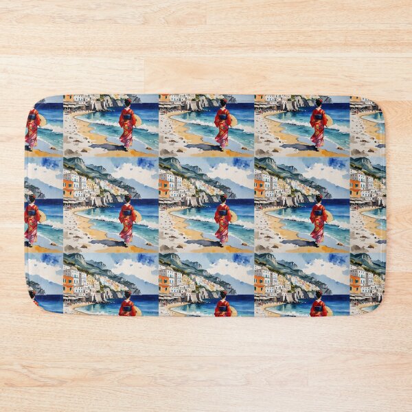 Item preview, Geisha is taking holiday in Europe Italy Amalfi coast on the beach  designed and sold by Coolparrotgirl.