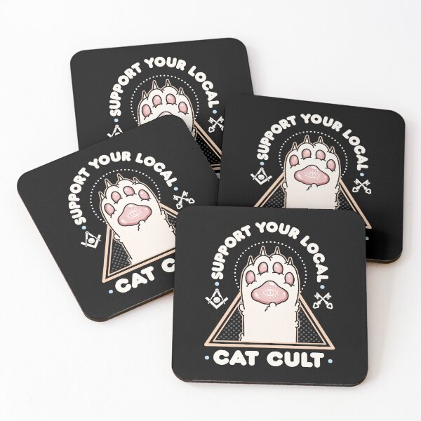 Item preview, Support Your Local Cat Cult - Kawaii Krypt designed and sold by KawaiiKrypt.