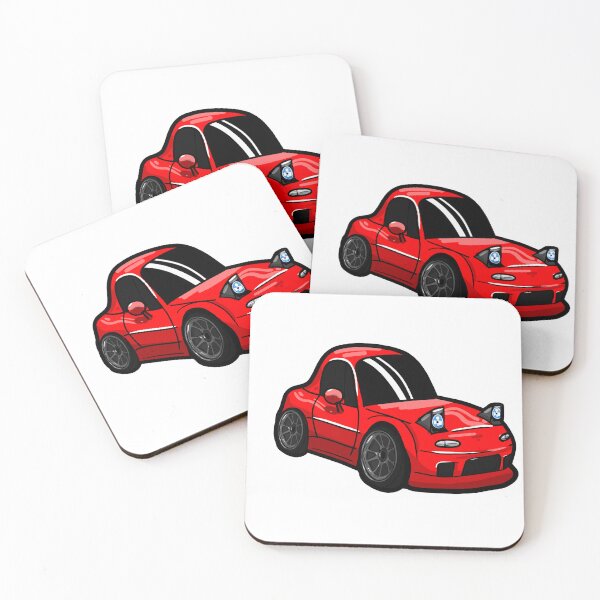 Item preview, Cute Tooned Miata Red Car designed and sold by MonkiFlipp.