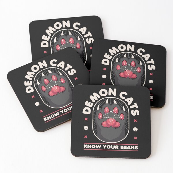 Item preview, Demon Cats Know Your Beans - Kawaii Krypt designed and sold by KawaiiKrypt.