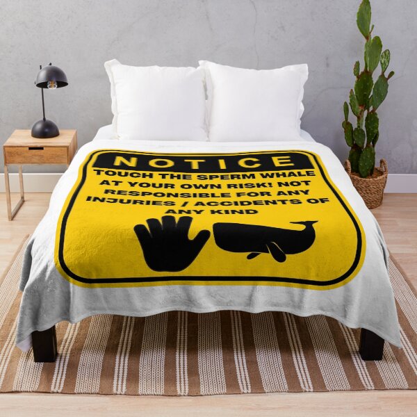 Item preview, NOTICE - Touch at your own risk (Sperm Whale) designed and sold by ArtsyCity.