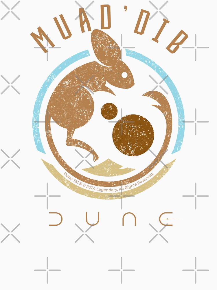 Thumbnail 7 of 7, Classic T-Shirt, Dune Muad Dib Arrakis Distressed Emblem designed and sold by wolfkin-design.