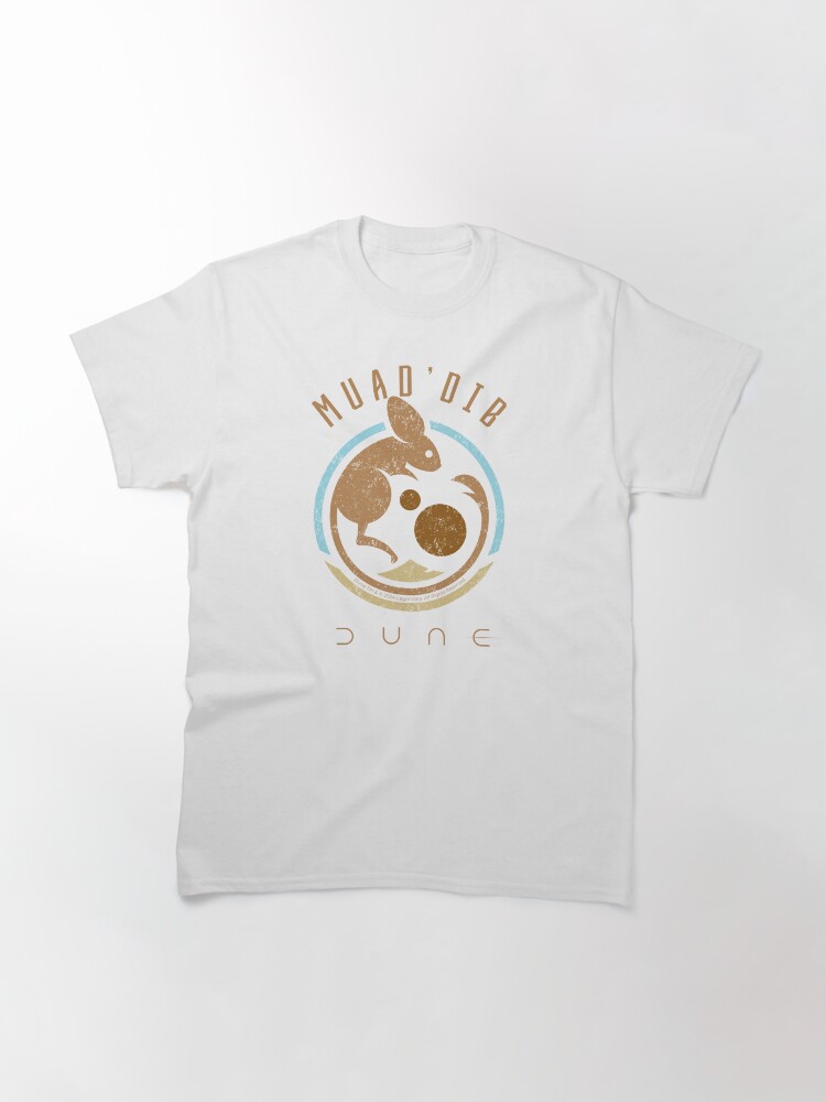 Thumbnail 3 of 7, Classic T-Shirt, Dune Muad Dib Arrakis Distressed Emblem designed and sold by wolfkin-design.