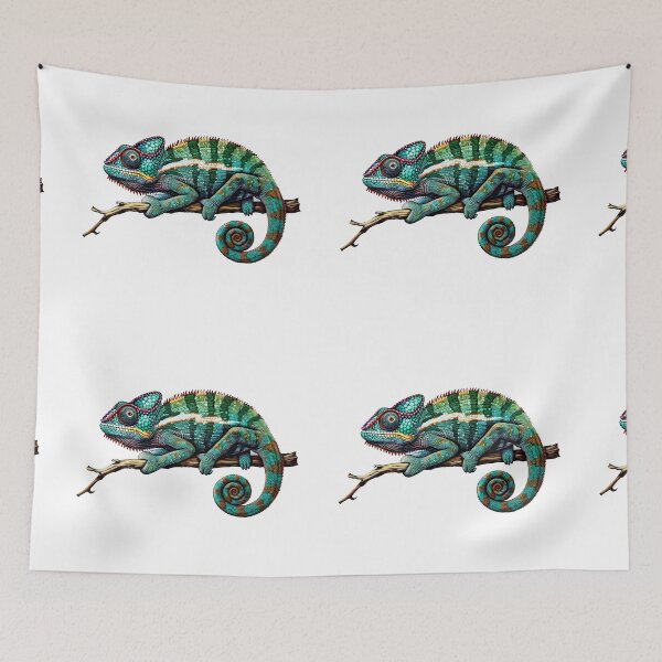 Item preview, Panther chameleon clings to a branch, bright and beautiful colors. #12 designed and sold by kizenya.