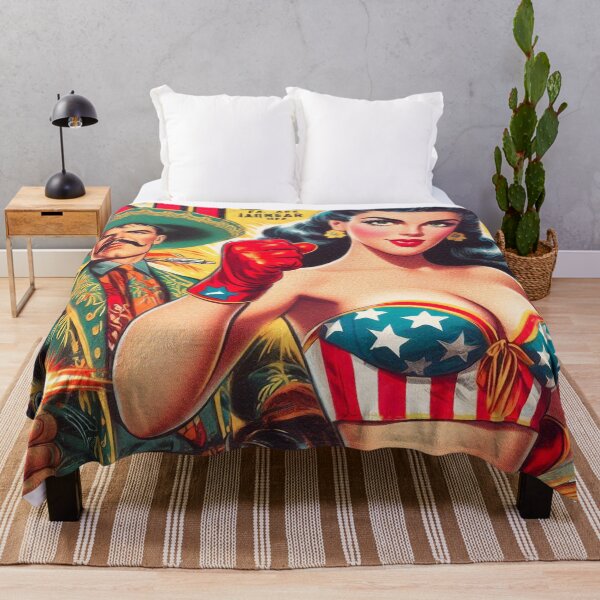 Artikelvorschau, Retro-Kämpfer-Pin-up entworfen und verkauft von PulpVintage.
