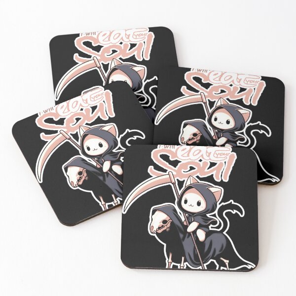 Item preview, Cute Grim Reaper Cat I will eat your soul designed and sold by Ninja-Cat-Corp.