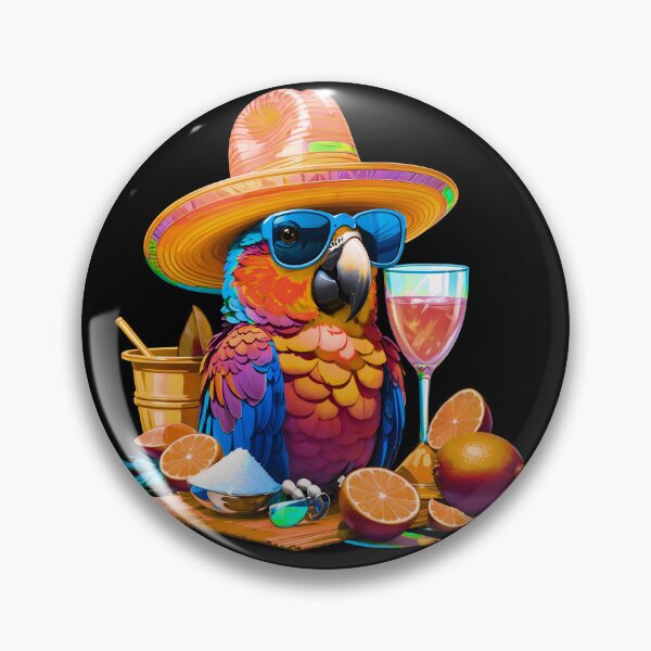 Item preview, Salt and Lime Parrot Happy Bird in Paradise designed and sold by MindWave THC.