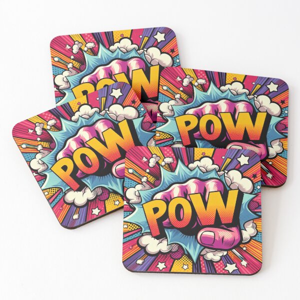 Item preview, Pop Art POW: Vibrant Word Design designed and sold by StickerStudio27.