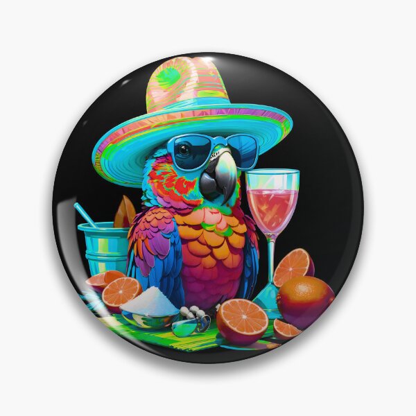 Item preview, Salt and Lime Parrot Happy Bird in Paradise designed and sold by MindWave THC.