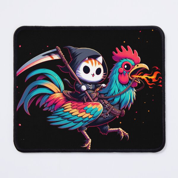 Item preview, Cute Grim Reaper Rooster Fire designed and sold by Ninja-Cat-Corp.