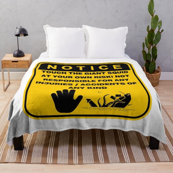 Item preview, NOTICE - Touch at your own risk (Giant Squid) designed and sold by ArtsyCity.