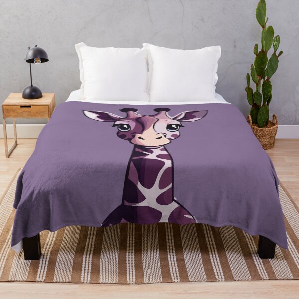 Item preview, Giraffe Cute Purple Head designed and sold by ArtPuffen.