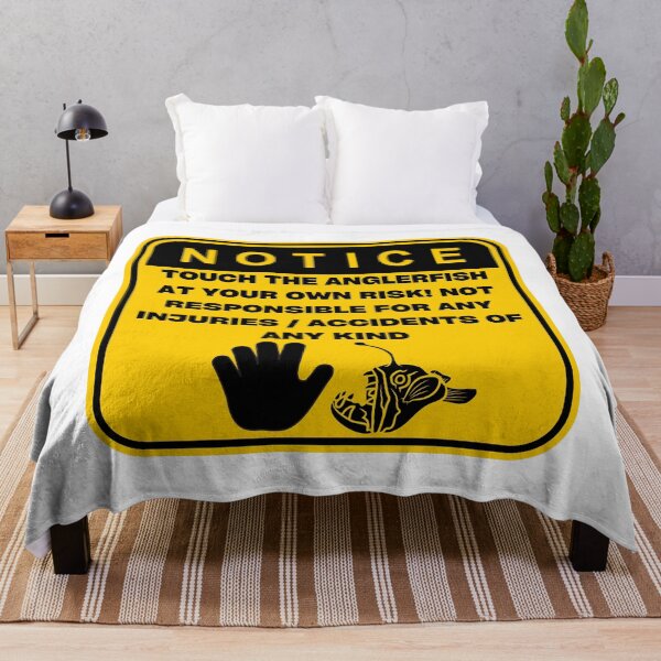 Item preview, NOTICE - Touch at your own risk (Anglerfish) designed and sold by ArtsyCity.