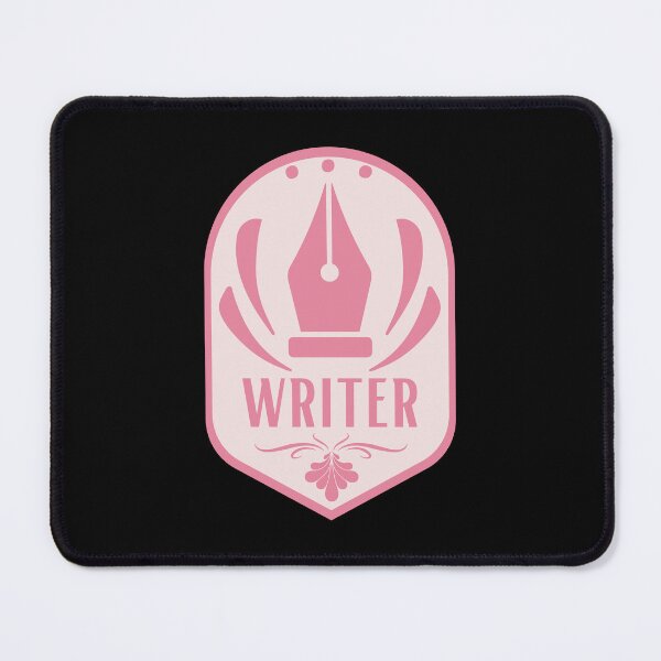 Item preview, Writer Badge - Rose designed and sold by PlotBunnyHollow.