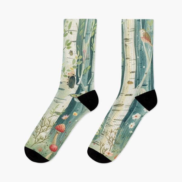 Item preview, Animals In The Birches Kids Print designed and sold by GrinGalore.