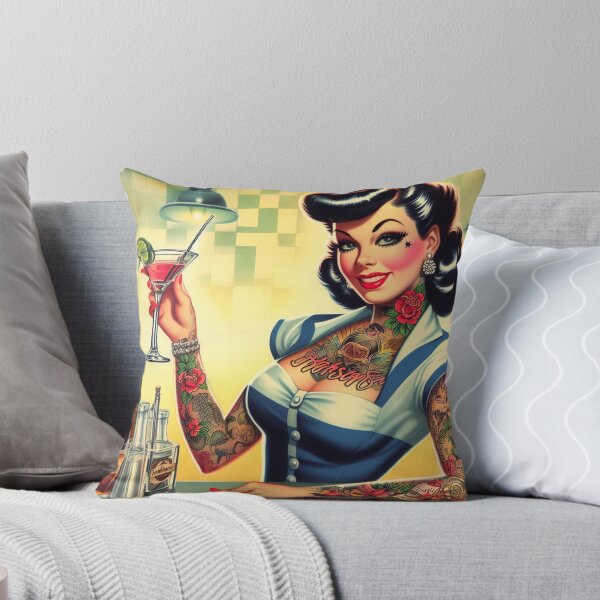 Artikelvorschau, Vintage-Cocktail-Pin-up entworfen und verkauft von PulpVintage.