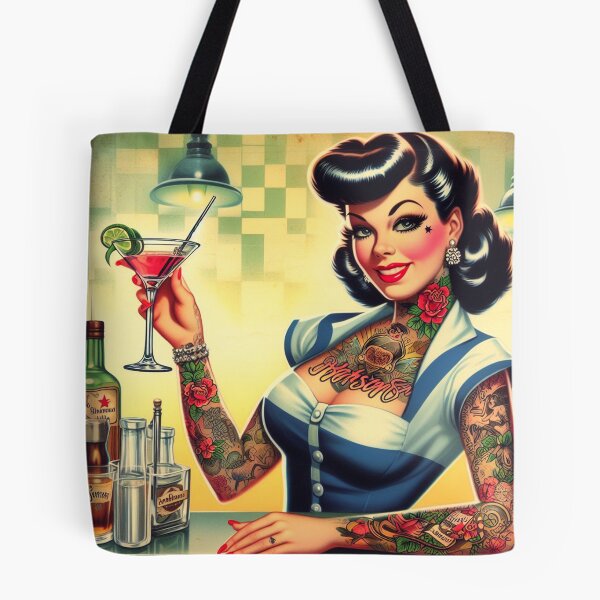 Item preview, Vintage Cocktail Pin-up designed and sold by PulpVintage.