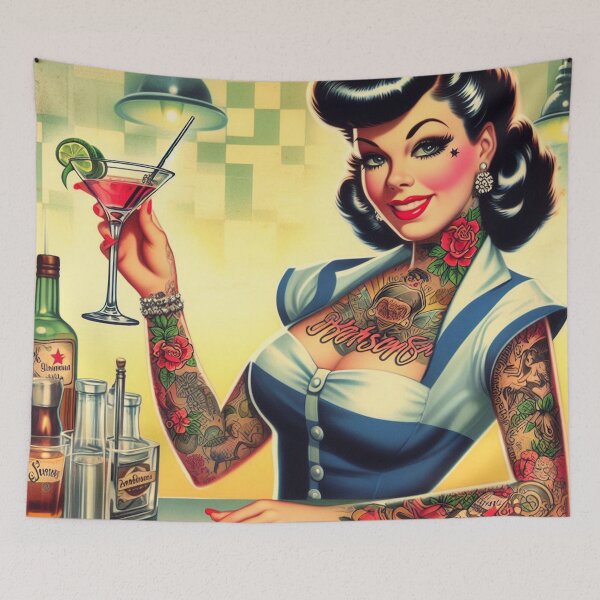 Item preview, Vintage Cocktail Pin-up designed and sold by PulpVintage.
