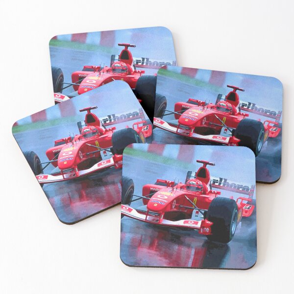 Item preview, Michael Schumacher racing in his 2003 F1 racecar in the rain abstract designed and sold by Rodissimus1984.