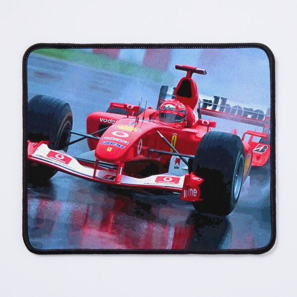 Item preview, Michael Schumacher racing in his 2003 F1 racecar in the rain abstract designed and sold by Rodissimus1984.