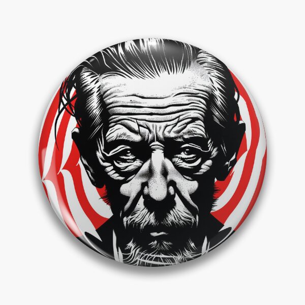 Item preview, Alan Watts Black White Red Op Art - Mind-Blowing Spiritual Wisdom in Dynamic Visual Form designed and sold by Mystikos Art.