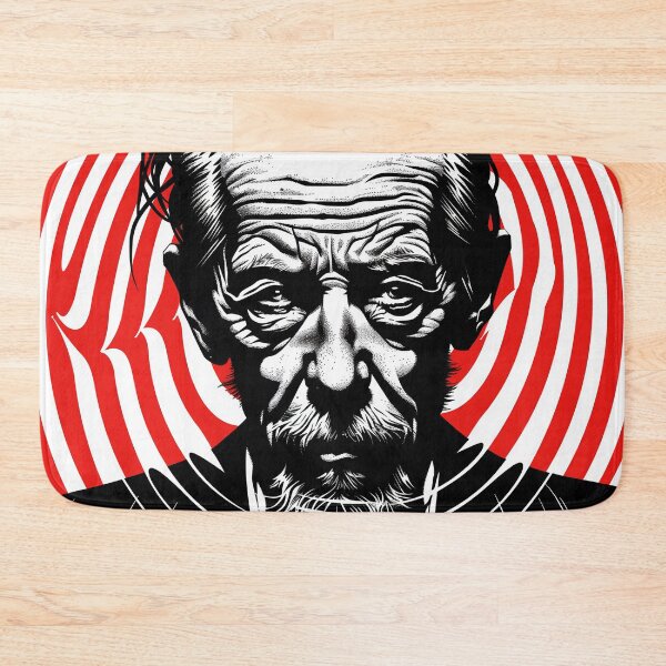 Item preview, Alan Watts Black White Red Op Art - Mind-Blowing Spiritual Wisdom in Dynamic Visual Form designed and sold by Mystikos Art.