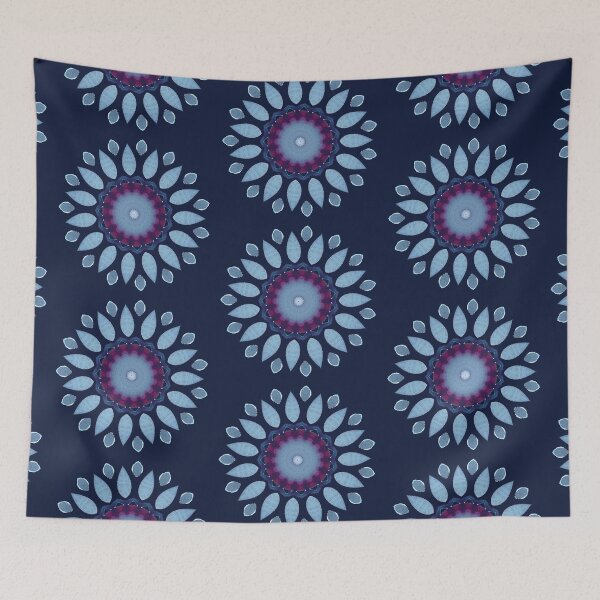 Item preview, Phycadelic Sky Blue Blooms designed and sold by HanliesArt.