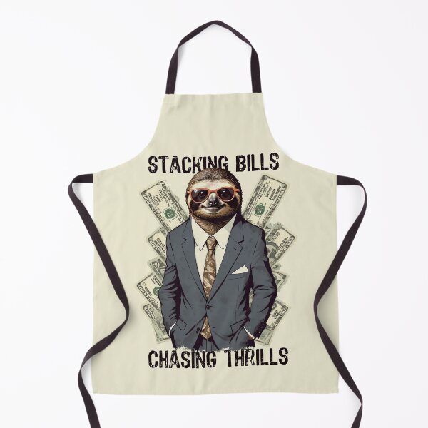 Item preview, Stacking Bills Chasing Thrills Sloth Entrepreneur designed and sold by Slick-Waffles.