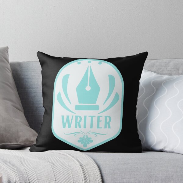 Item preview, Writer Badge - Sky designed and sold by PlotBunnyHollow.