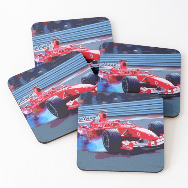 Item preview, Michael Schumacher going into a corner with his 2004 F1 car watercolor designed and sold by Rodissimus1984.