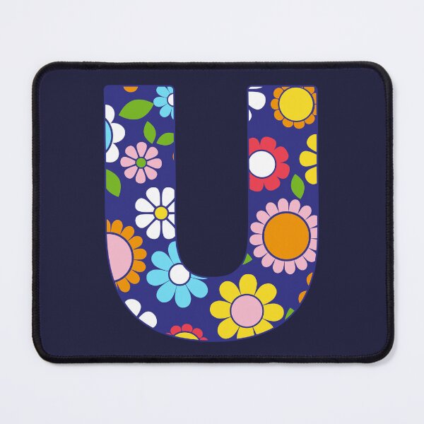 Item preview, Hippie Floral Alphabet Letter U designed and sold by ToluaPrints.
