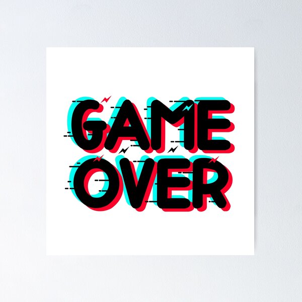 Item preview, Game over designed and sold by ShopMaxiDesigns.