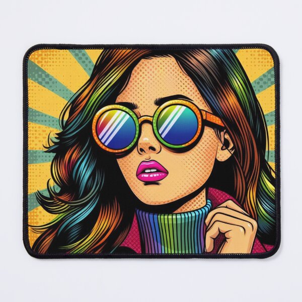 Item preview, Pop Art Chic: Colorful Vision with Glasses designed and sold by StickerStudio27.