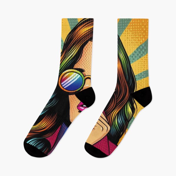 Item preview, Pop Art Chic: Colorful Vision with Glasses designed and sold by StickerStudio27.
