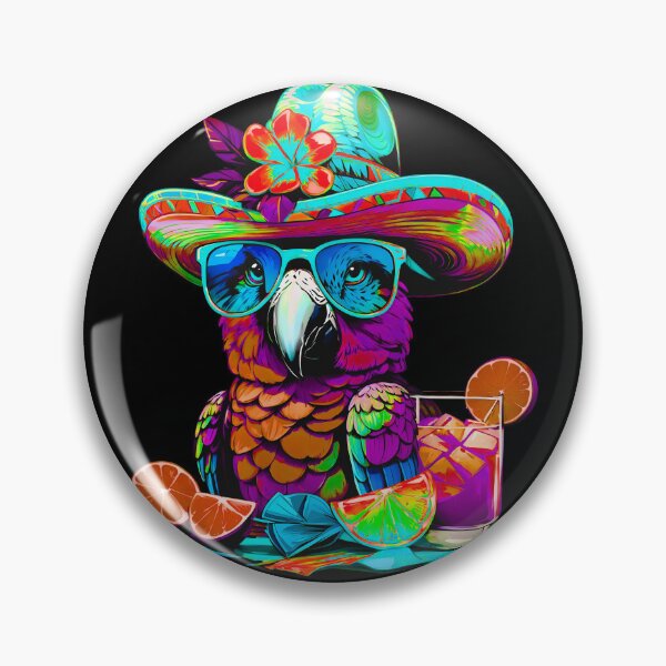 Item preview, Fabulous Parrot Summer Vibes Sunglasses Refreshing Lime Cocktails designed and sold by MindWave THC.