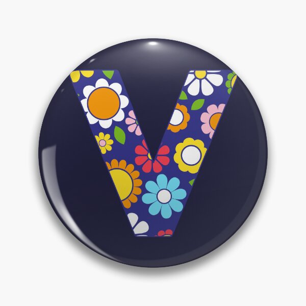 Item preview, Hippie Floral Alphabet Letter V designed and sold by ToluaPrints.