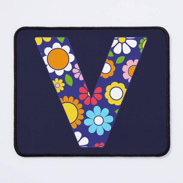 Item preview, Hippie Floral Alphabet Letter V designed and sold by ToluaPrints.