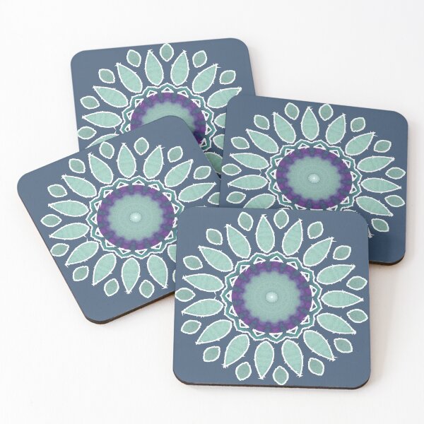Item preview, Phycadelic Mint Blue Blooms designed and sold by HanliesArt.