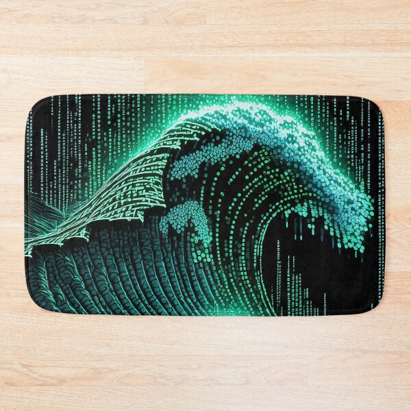 Item preview, The Great Wave of Kanagawa Version/4 designed and sold by Synthwave Poem.
