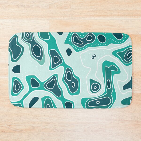 Item preview, Blue Abstract Pattern of Ocean Depth Map designed and sold by kapotka.