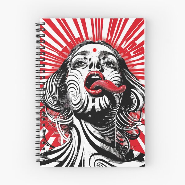 Item preview, Goddess Kali with Tongue Out Black and Red Op Ar designed and sold by Mystikos Art.