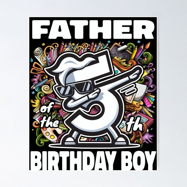 Item preview, Father of Dabbing Artists Kids Art 5th Birthday designed and sold by Jungle Hub.